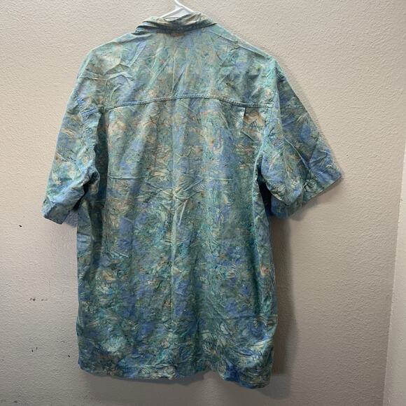 Rum Reggae Shirt Mens Sz L Hawaiian Tropical Resort Casual Button Up Tie Dye - Picture 4 of 4